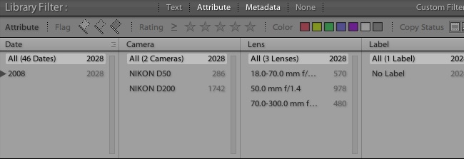 Lightroom 2 Filters